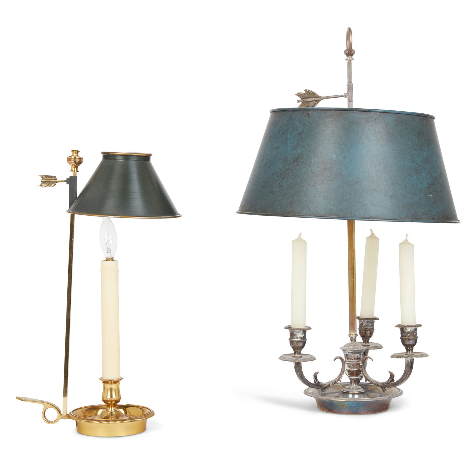 Two French bouillotte lamps, 20th century (1 of 12)