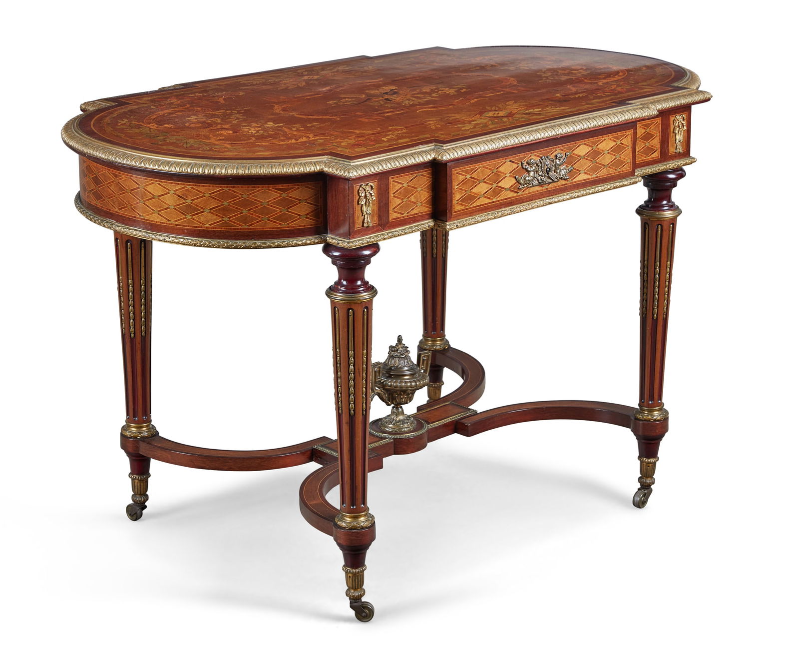 A Napoleon III marquetry and parquetry table (1 of 20)