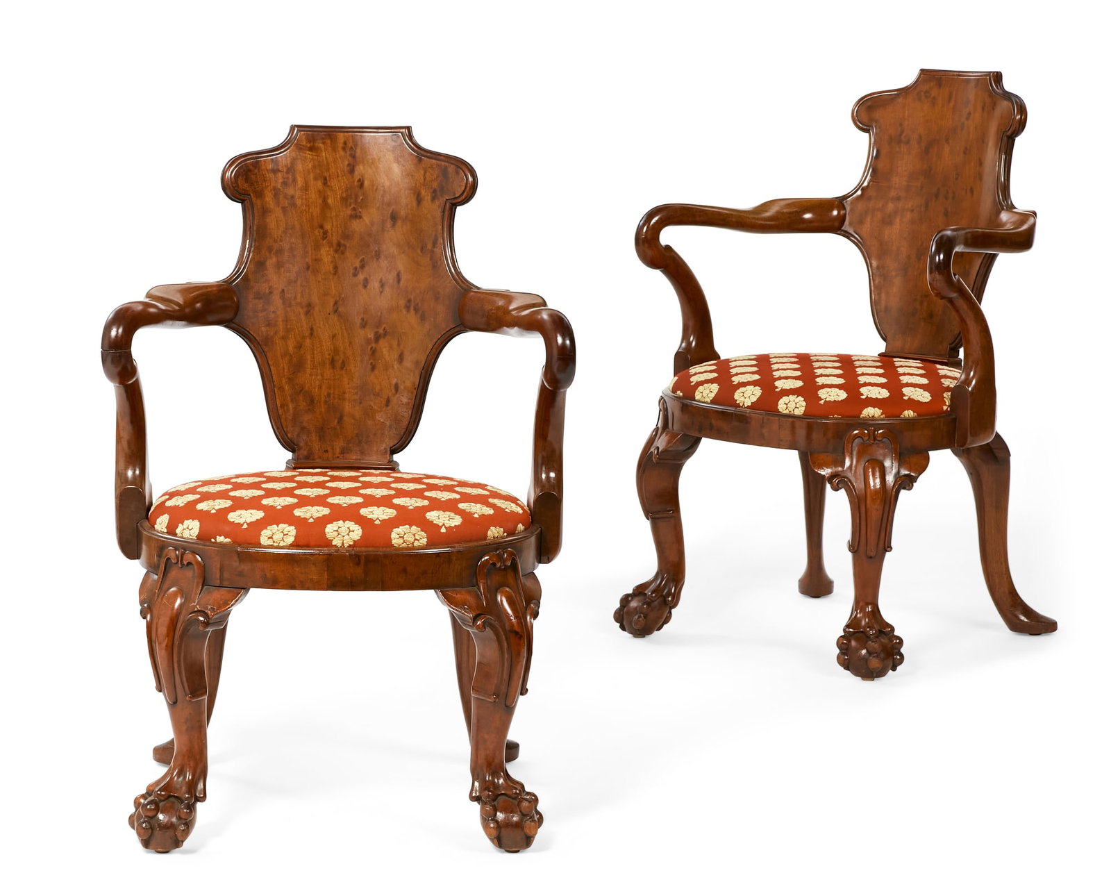 A pair of George II style armchairs (1 of 10)