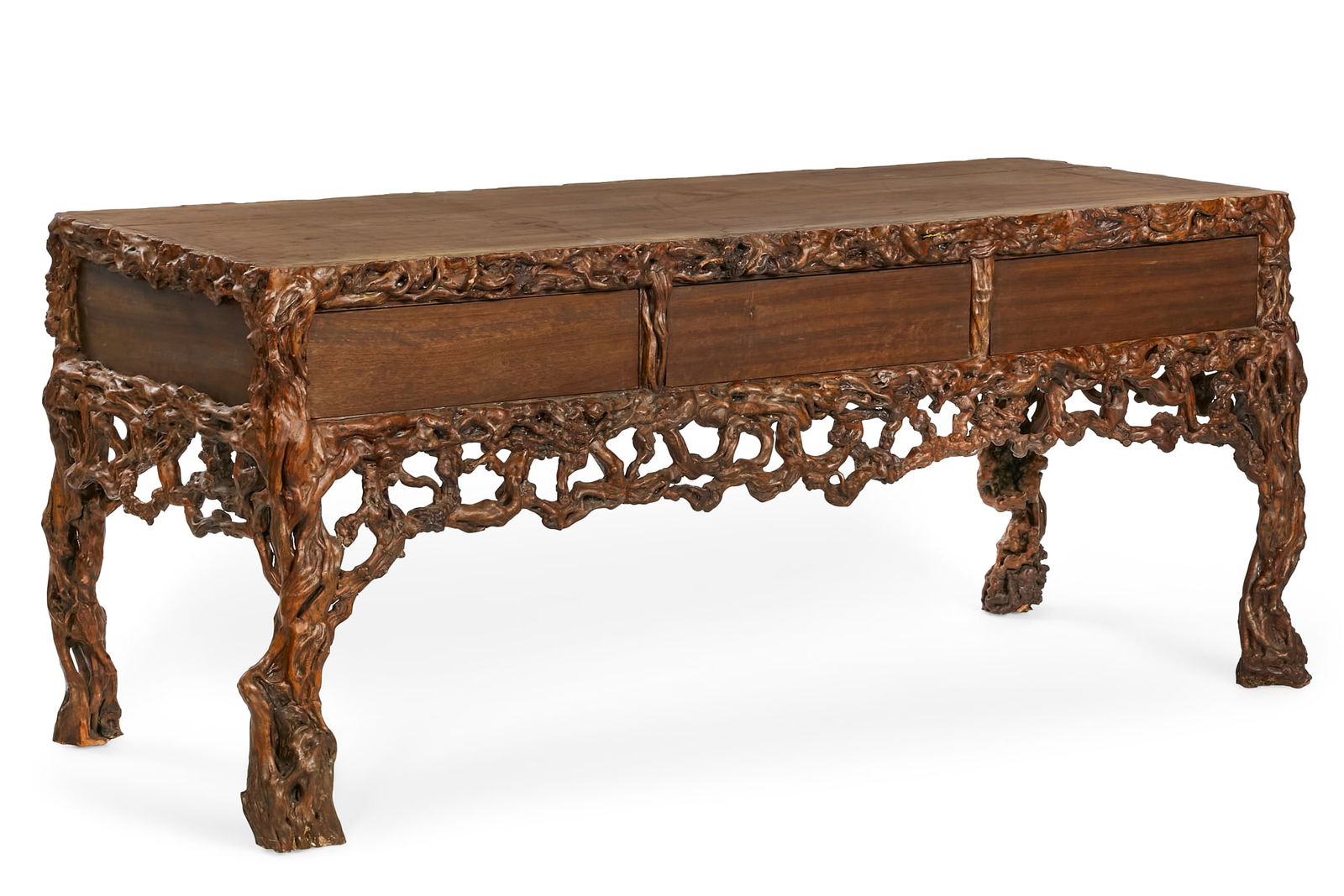 A Chinese rootwood rectangular table (1 of 10)