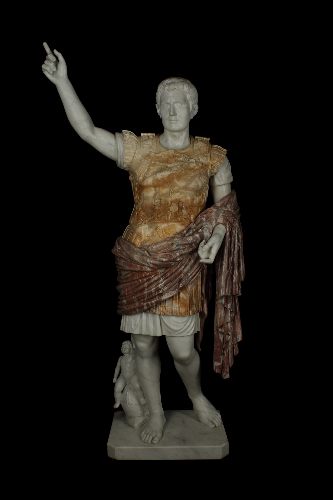 An Italian carved marble figure of Caesar (1 of 14)
