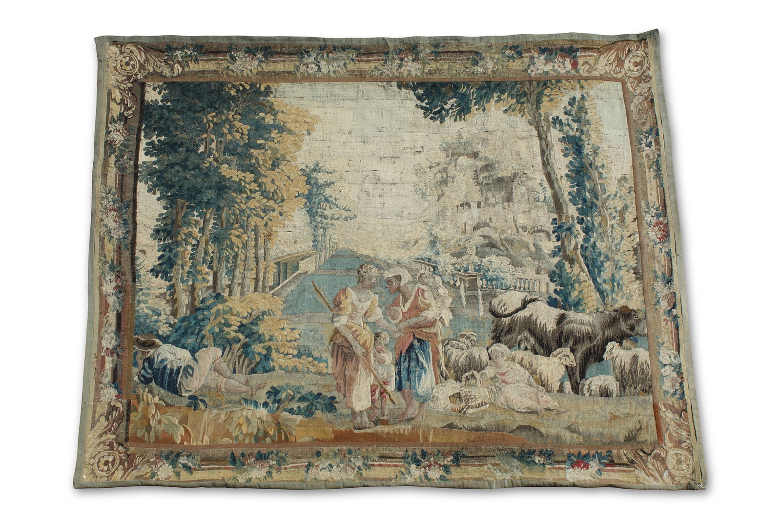 A Flemish Baroque tapestry, late 17th century (1 of 9)