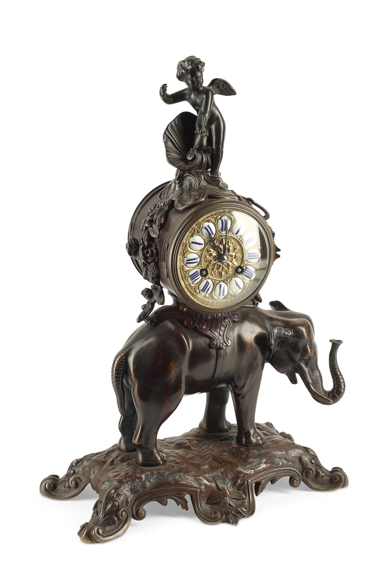 A French patinated bronze mantel clock (1 of 14)