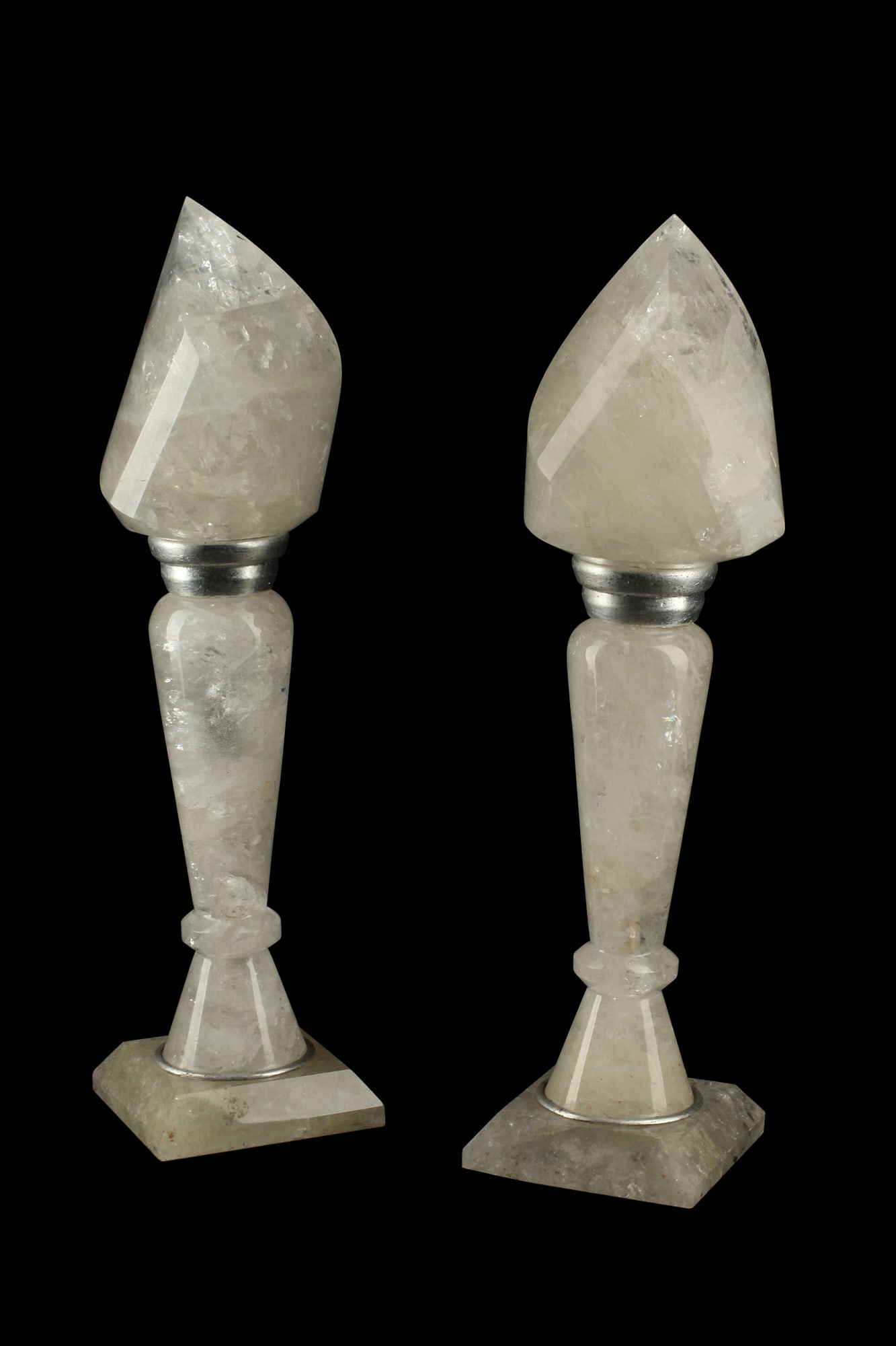 A pair of contemporary metal table lamps (1 of 1)