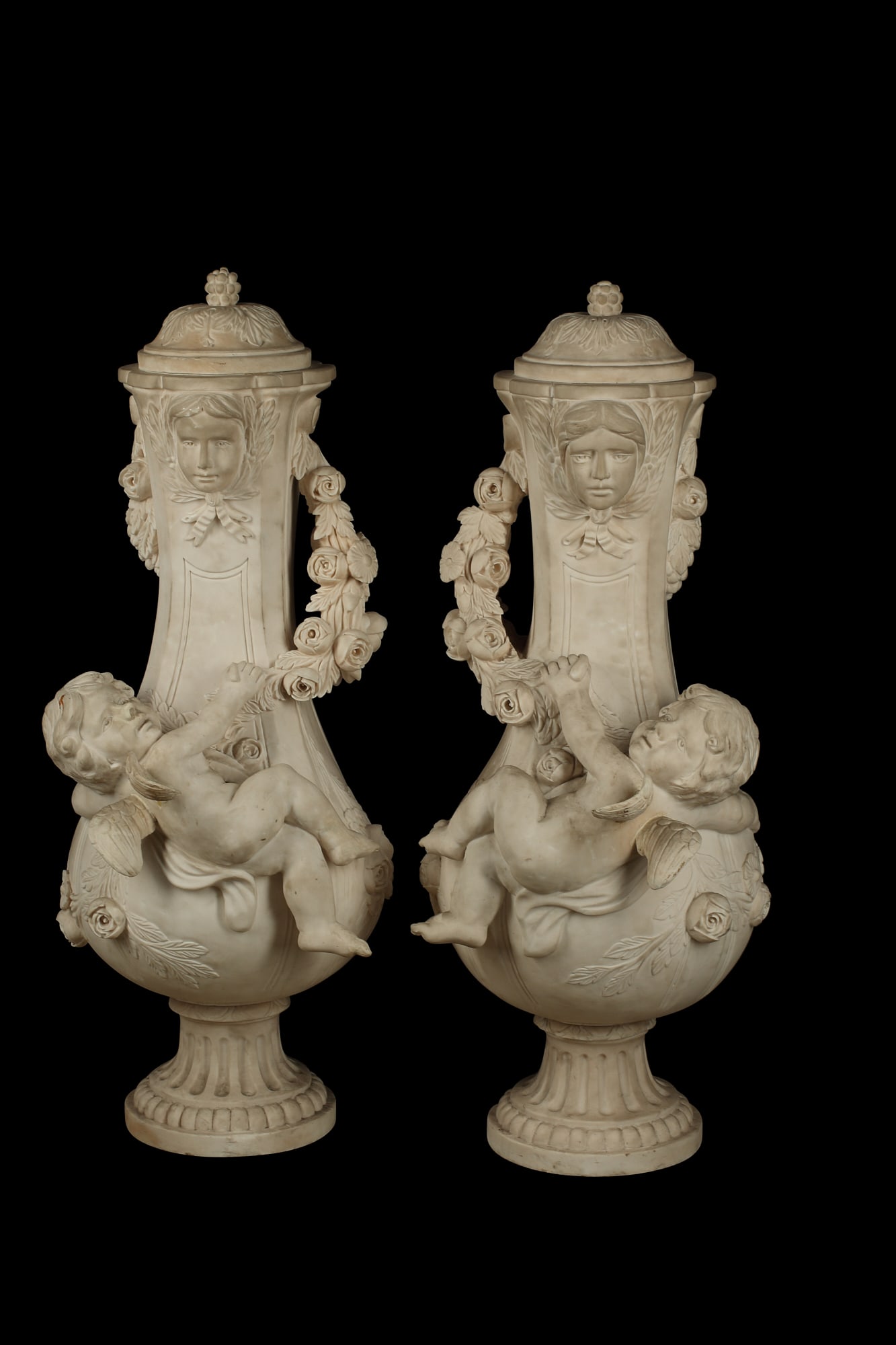 A pair of Baroque style garden decorations (1 of 2)