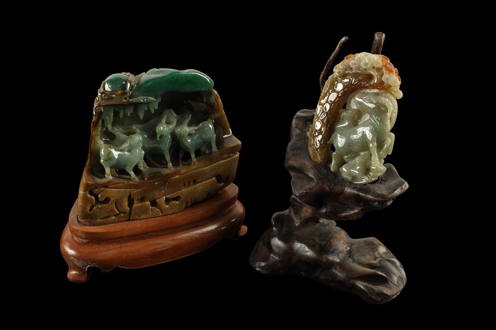 Two Chinese carved jade animal groups (1 of 1)
