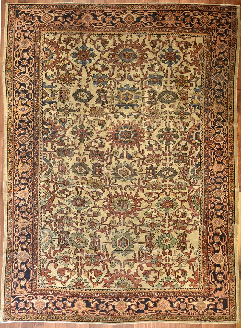 A Mahal rug, Persia, early 20th century: A Mahal rug Persia early 20th century dimensions approximately 12ft 3in x 8ft 8in