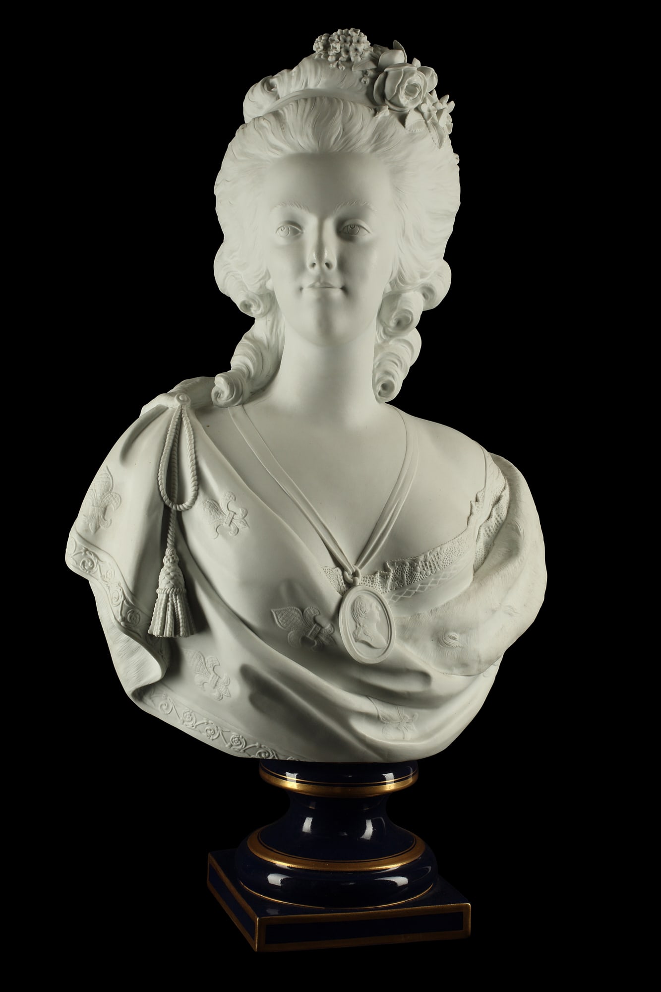 A Sevres style bisque bust of Marie Antoinette (1 of 1)