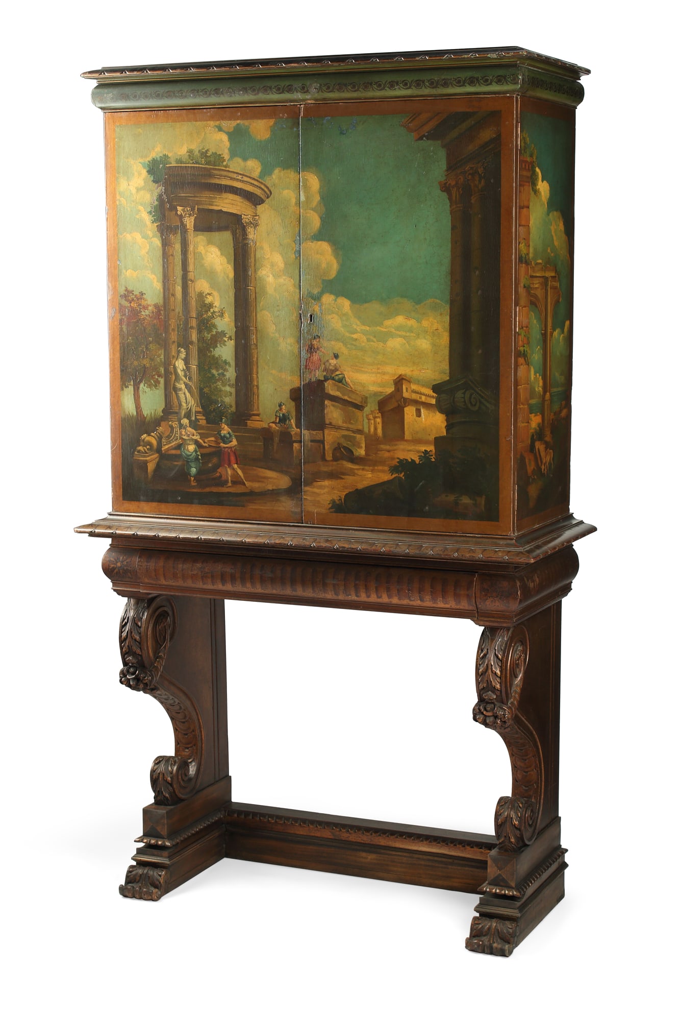 A Baroque style paint decorated cupboard (1 of 1)