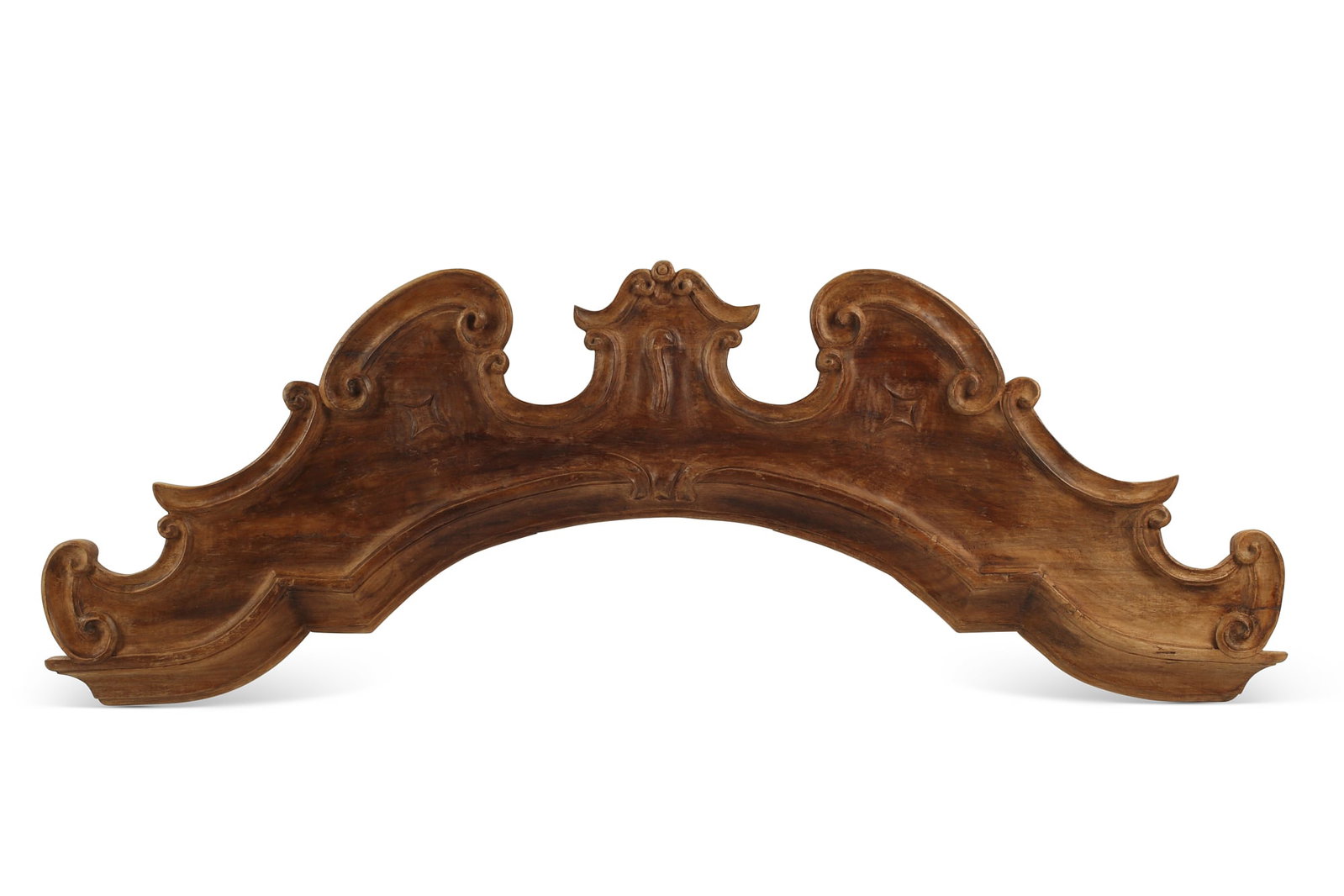 A pair of Italian Baroque style overdoors: A pair of Italian Baroque style paint decorated carved overdoors 20th century height 23in (58cm); width 62in (158cm); depth 3in (7.5cm)