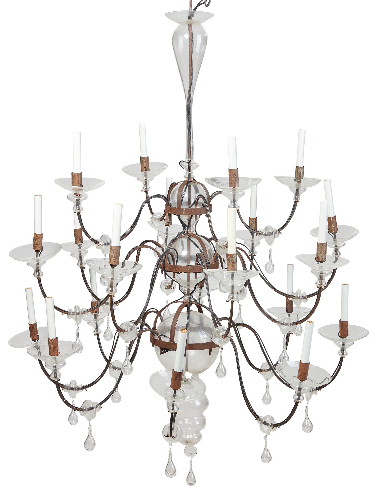 An Italian Baroque style metal chandelier (1 of 7)
