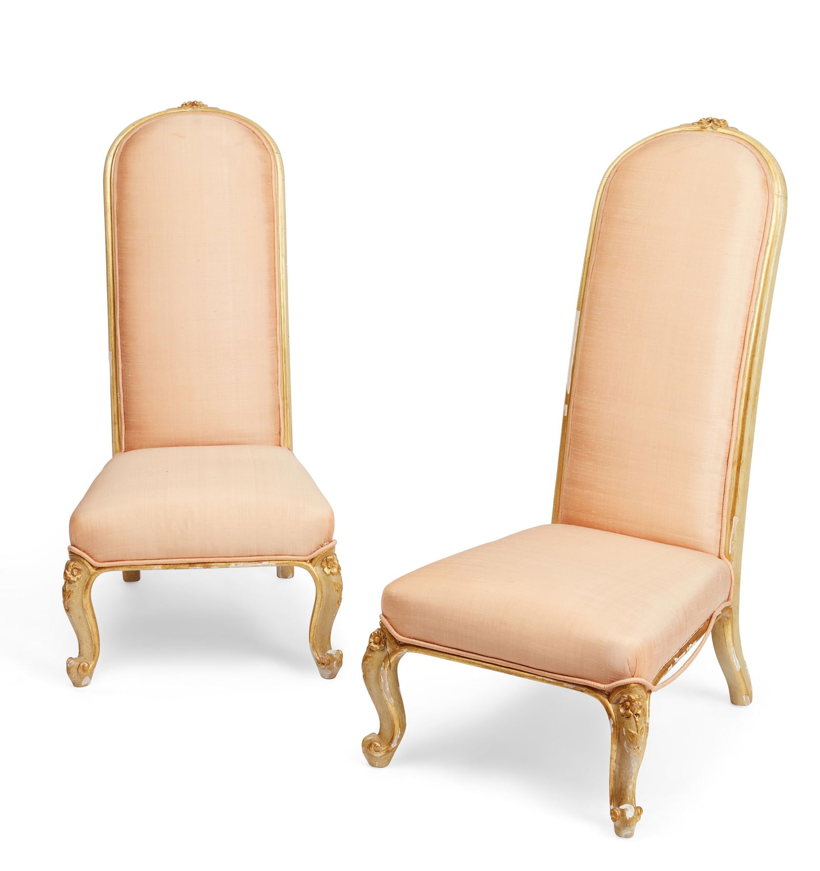 A pair of Rococo style giltwood slipper chairs (1 of 11)