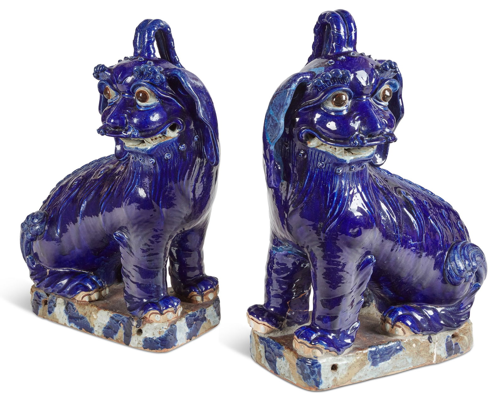 A pair of Chinese models of mythical beasts (1 of 10)