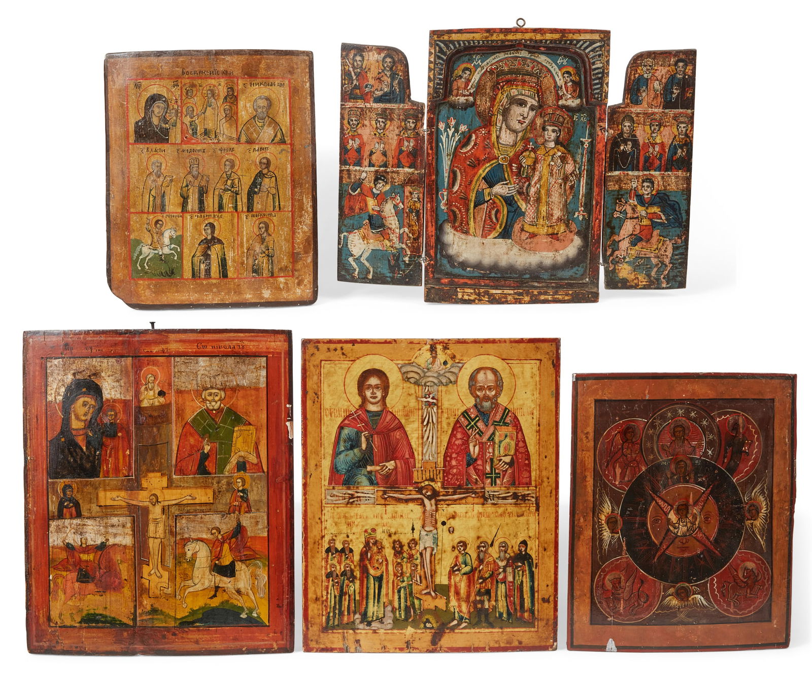 Five Eastern Orthodox icons, 18th-19th century (1 of 6)