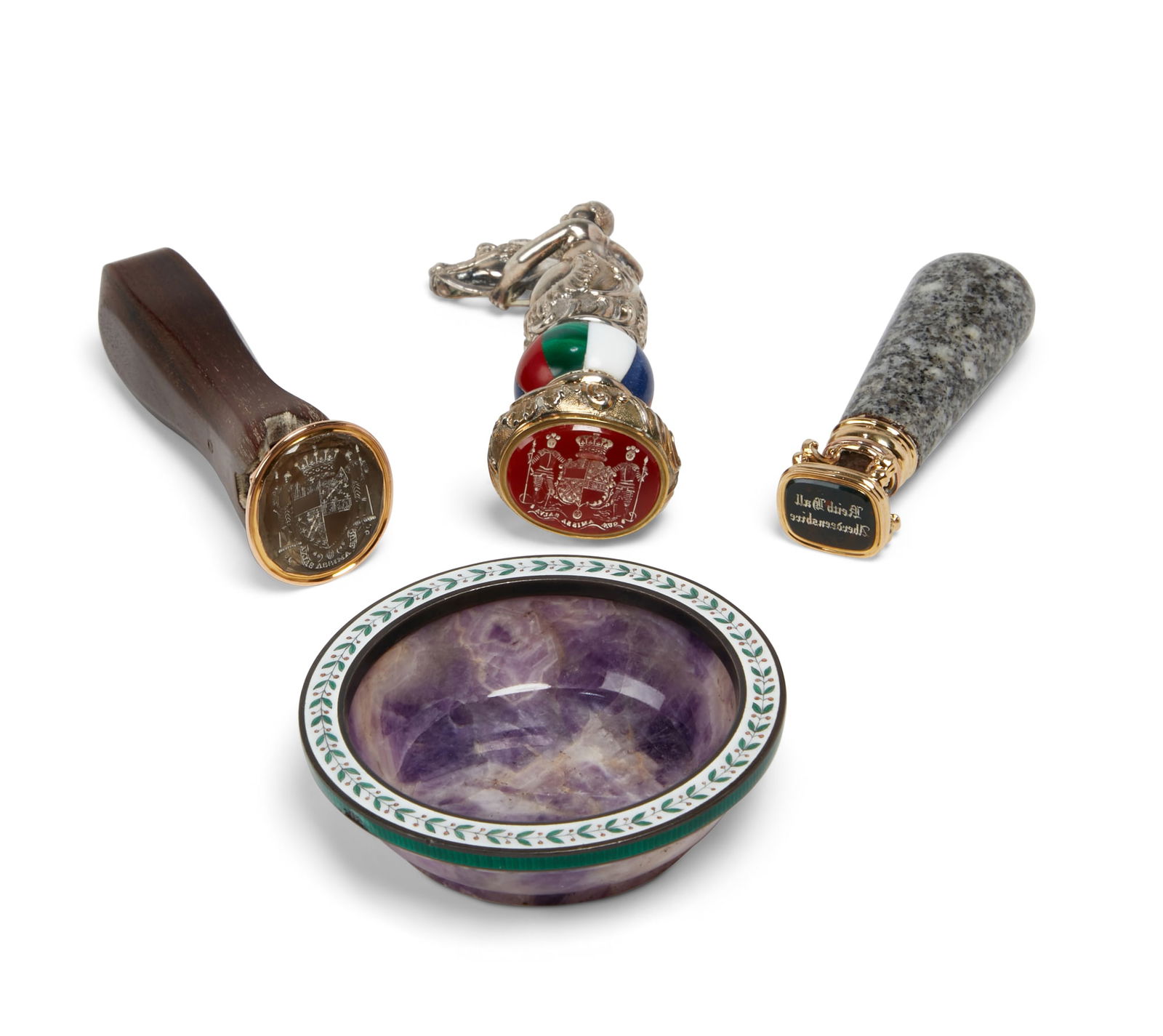 Three gold and silver mounted seals (1 of 7)