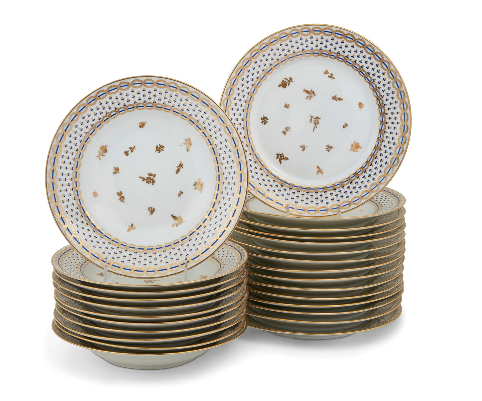 An assembled suite of Limoges dinnerware (1 of 6)