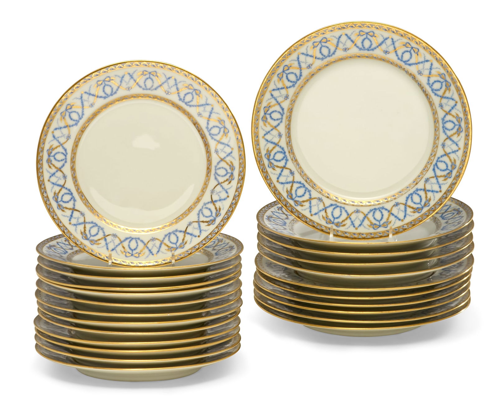 A suite of twenty-four Limoges porcelain plates (1 of 8)