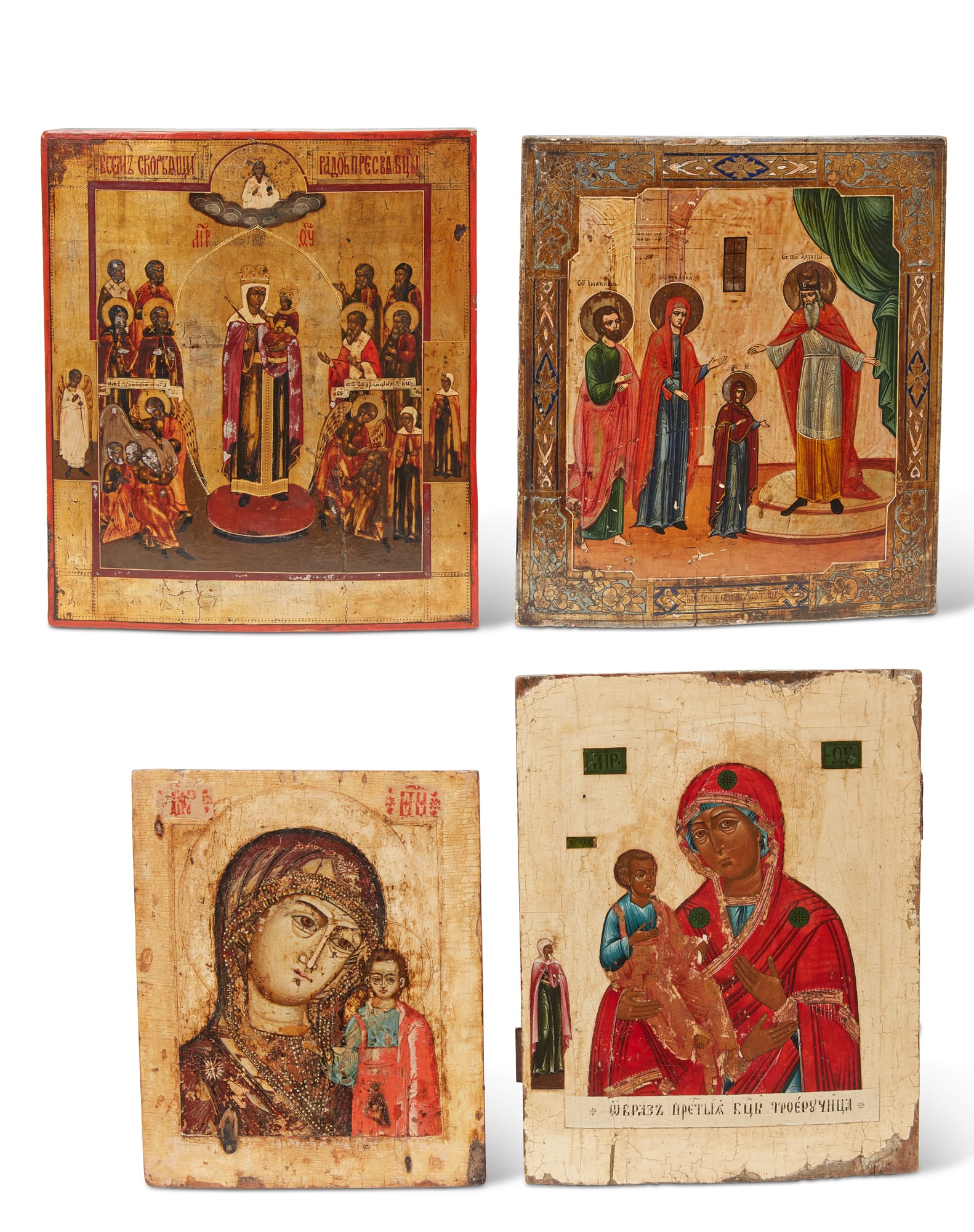 Four Russian icons of the Virgin, 19th century (1 of 6)