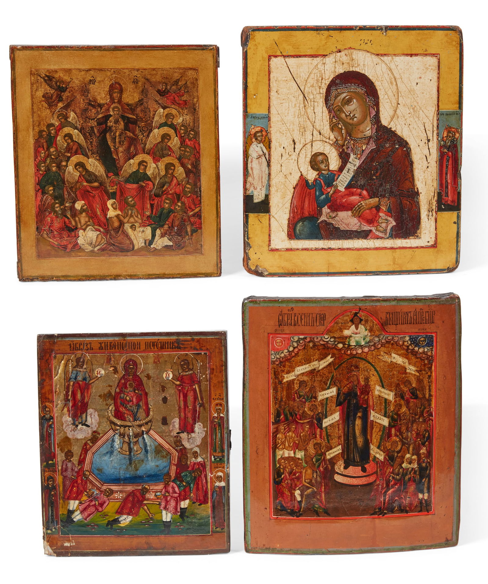 Four Russian icons of the Virgin, 19th century (1 of 6)