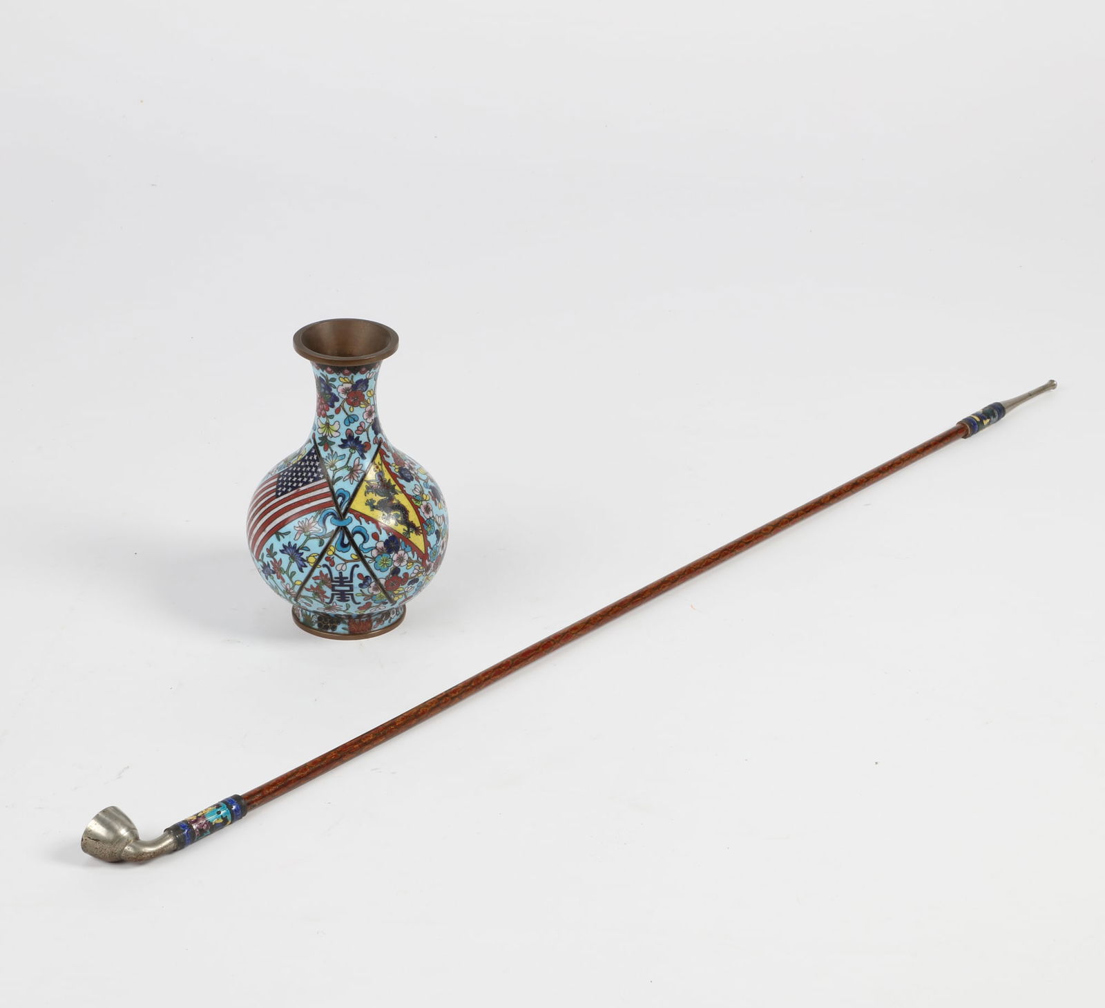 Two Chinese cloisonne decorations (1 of 3)