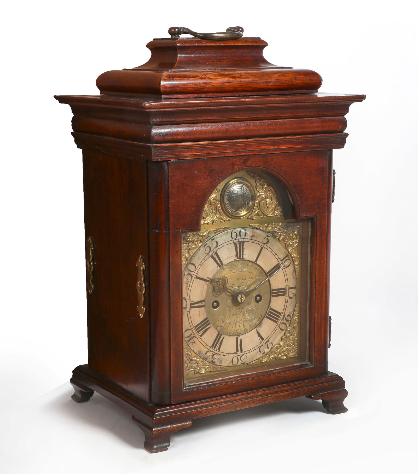 A George III mahogany and brass bracket clock (1 of 3)