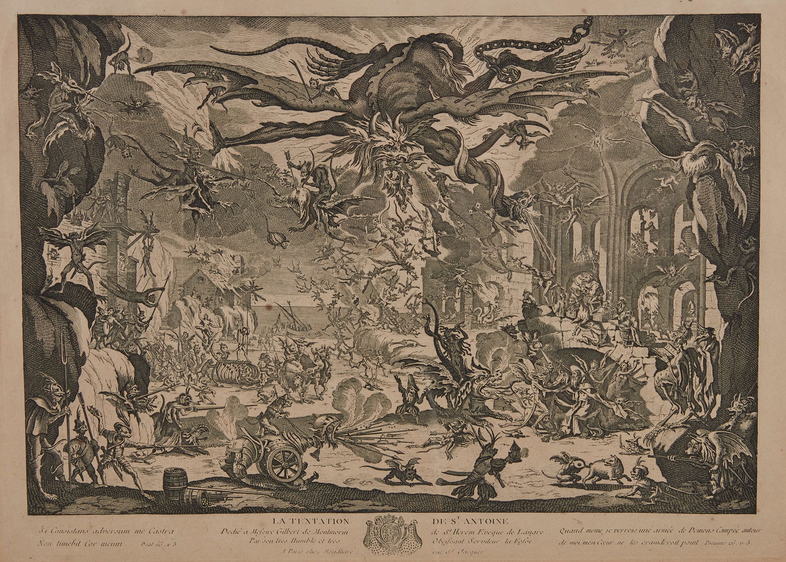 Jacques Callot, The Temptations of St. Anthony: Jacques Callot(France, 1592?1635)The Temptations of St. Anthonyengraving on wove papera later impression on wove paper ca. 1800.The Temptation of Saint Anthony is undoubtedly Callot's masterpiece and