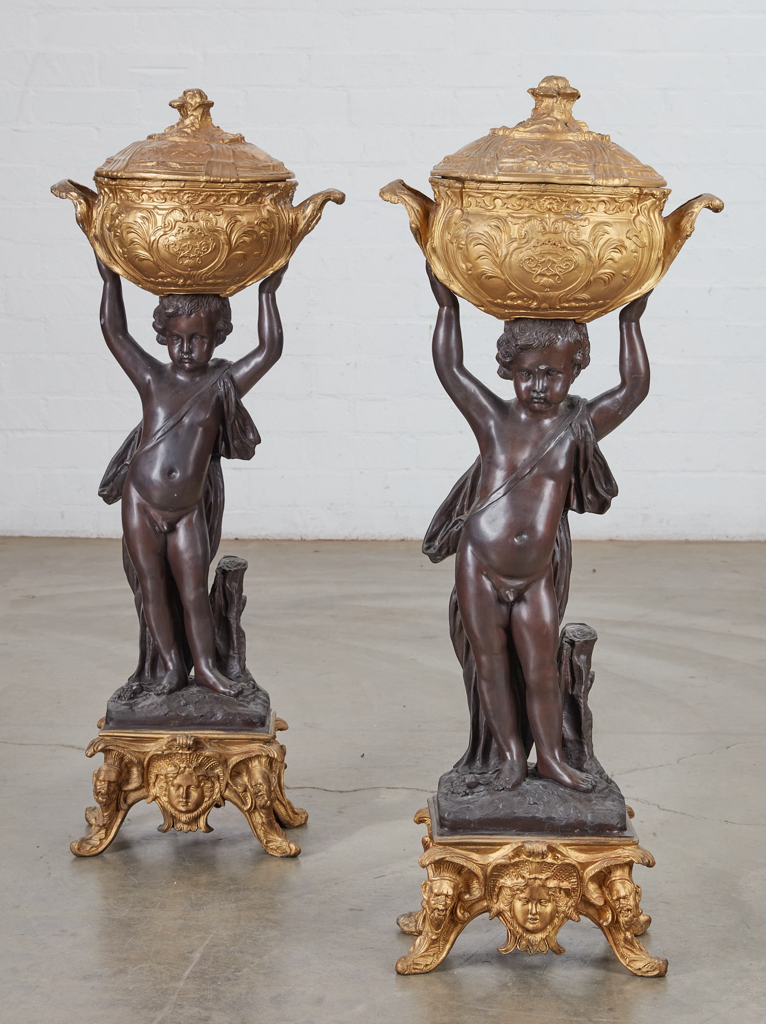 Two Louis XV style figural covered bowls (1 of 15)