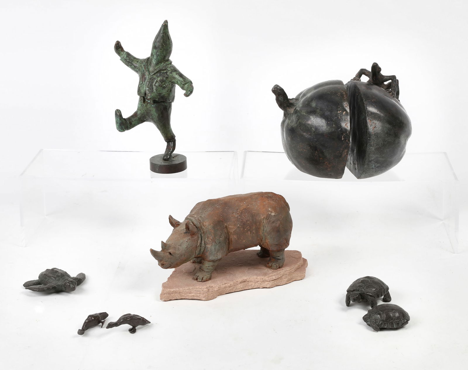 A group of bronze and terracotta articles (1 of 10)
