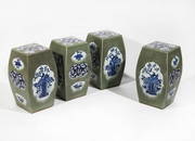 A set of four Chinese ceramic garden seats