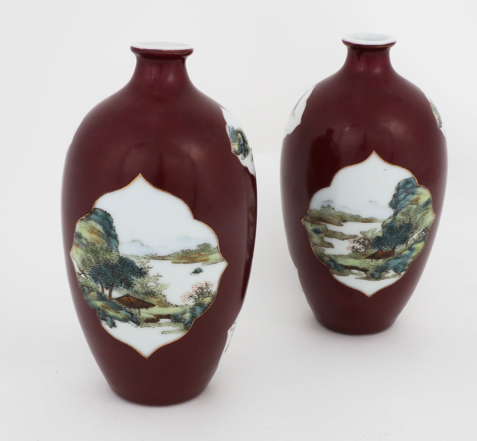 Two Chinese red porcelain vases (1 of 3)