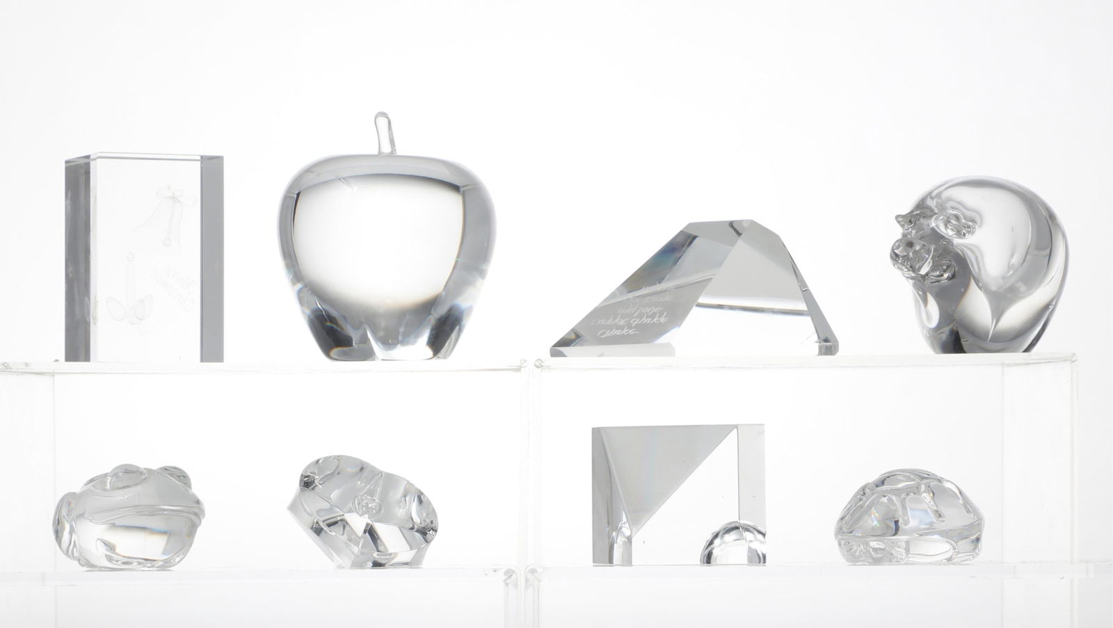 A collection of eight glass paperweights (1 of 6)