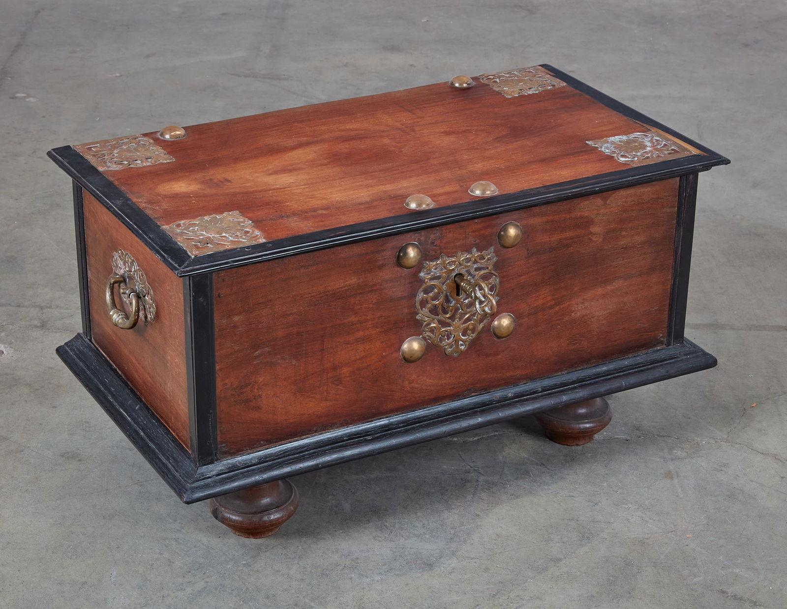 A Dutch colonial parcel teak and ebony chest (1 of 7)