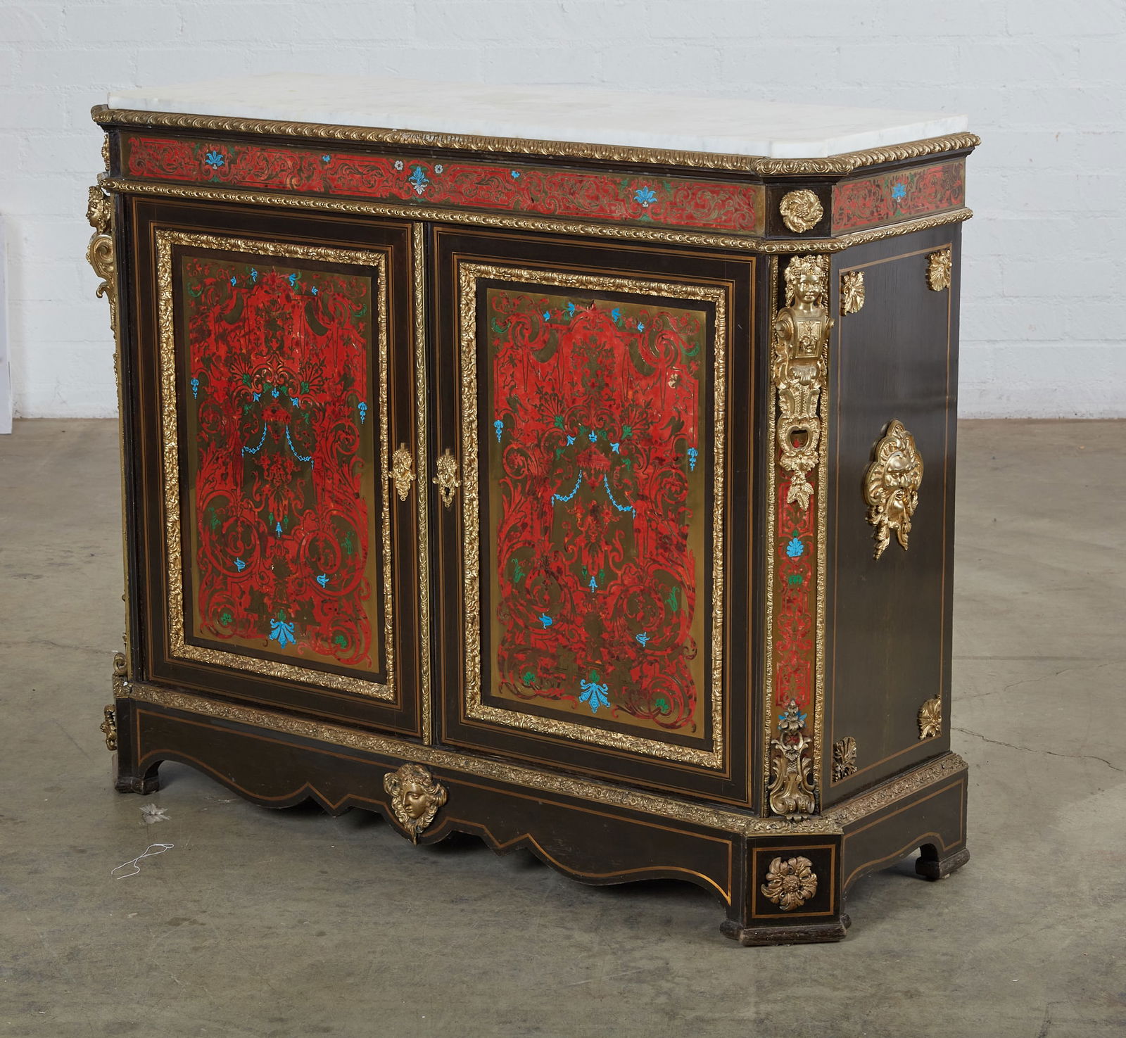 A Napoleon III Boulle marquetry side cabinet (1 of 7)