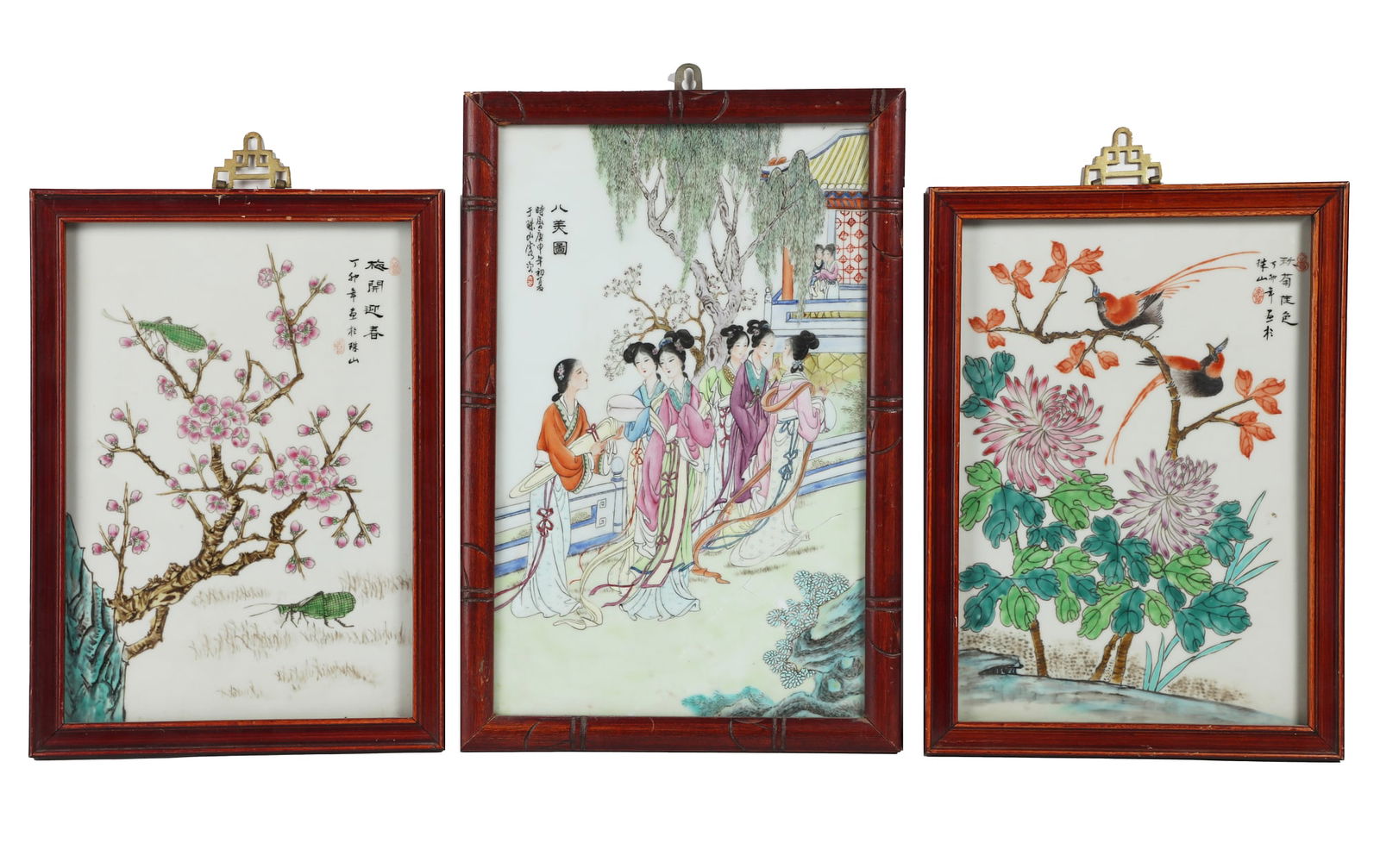 Three Chinese porcelain panels (1 of 6)