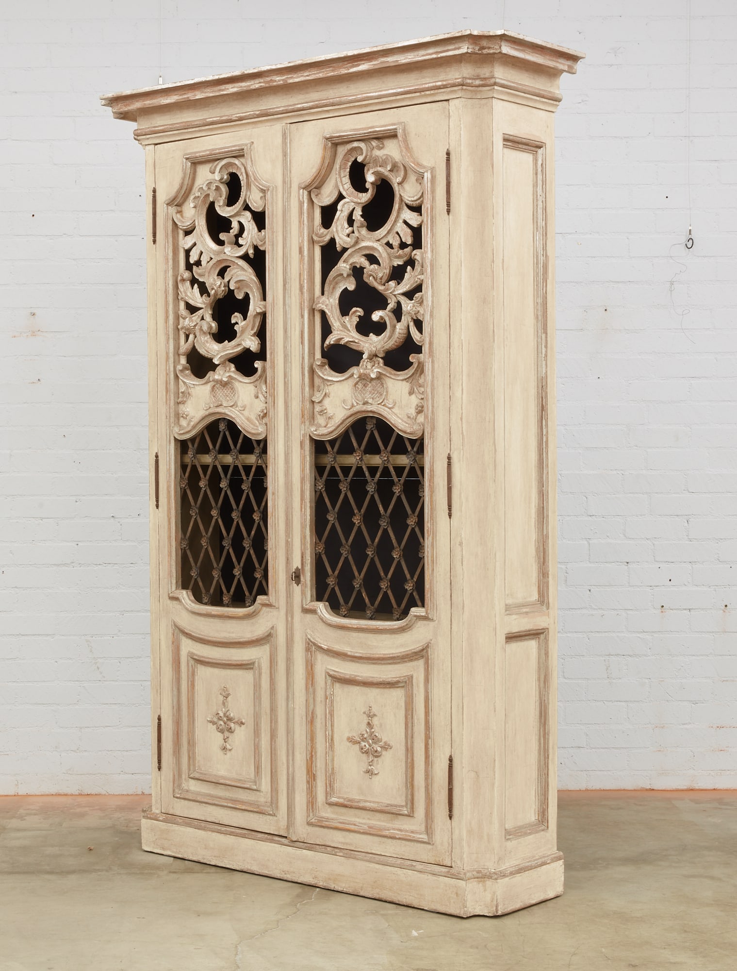 A parcel silver and cream painted armoire (1 of 5)