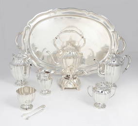 A Mexican sterling silver tea and coffee service