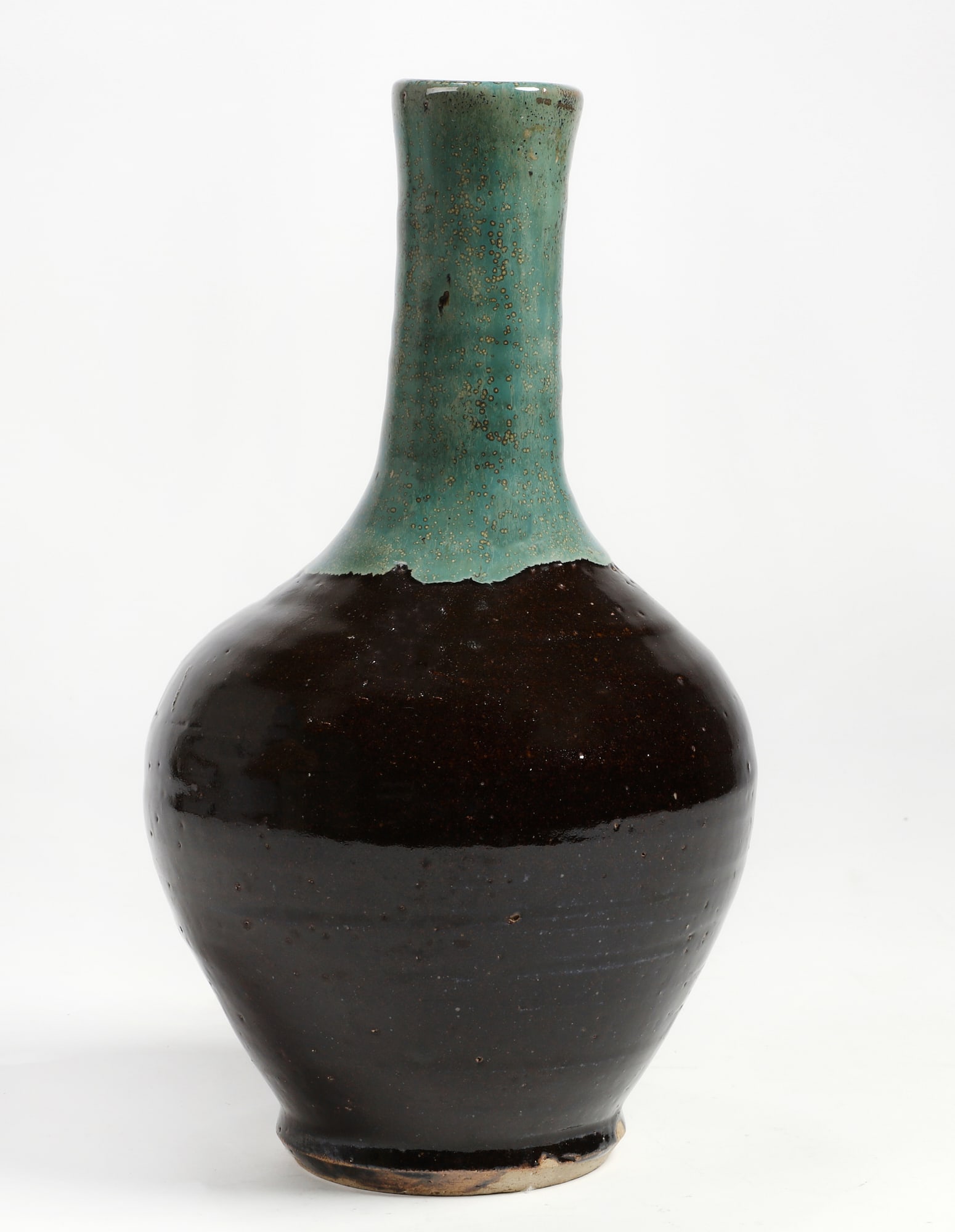 A Japanese glazed ceramic vase (1 of 3)