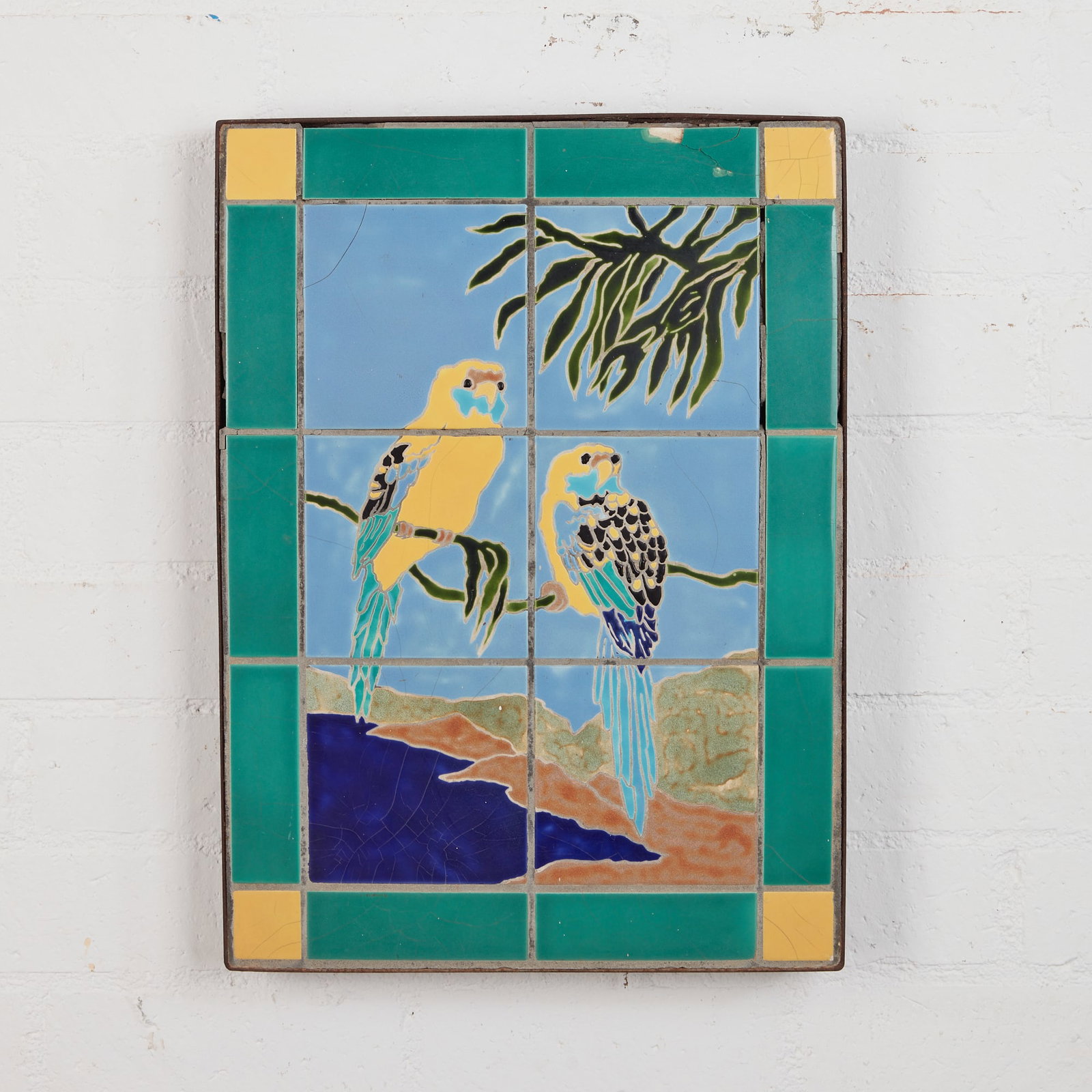 A Catalina style ceramic Parakeet tile panel (1 of 3)