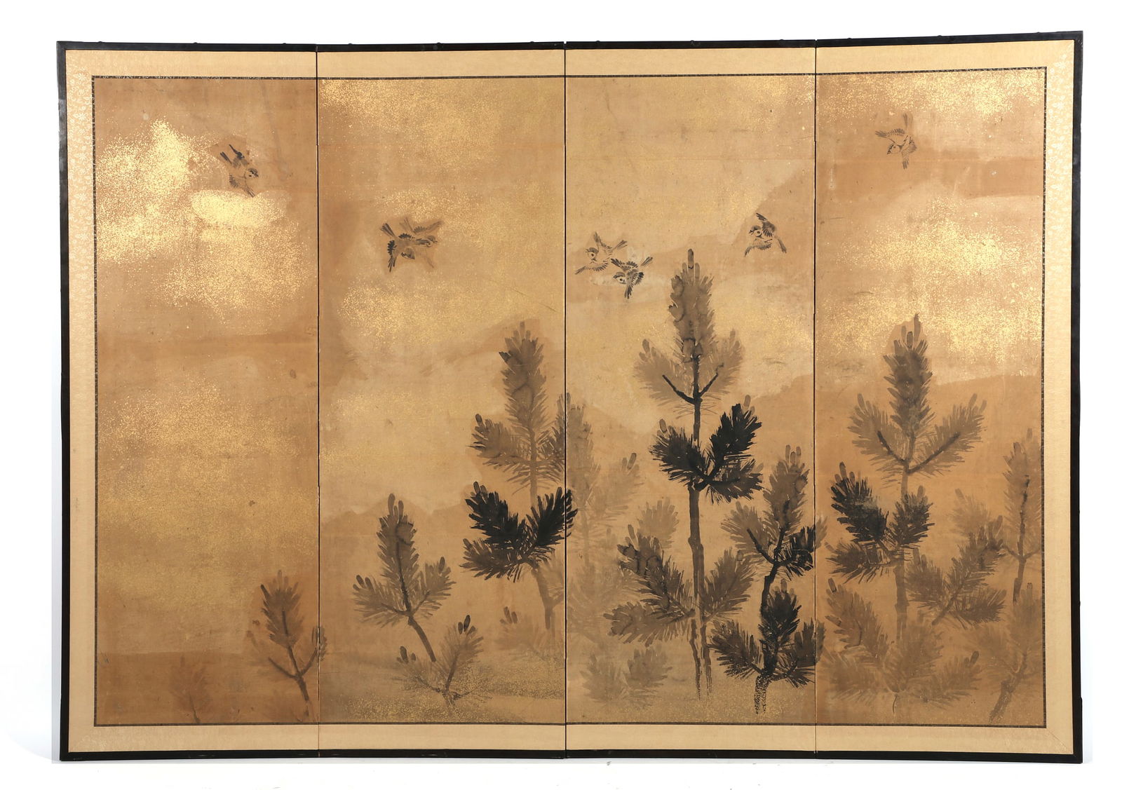 A Japanese four panel floor screen (1 of 3)