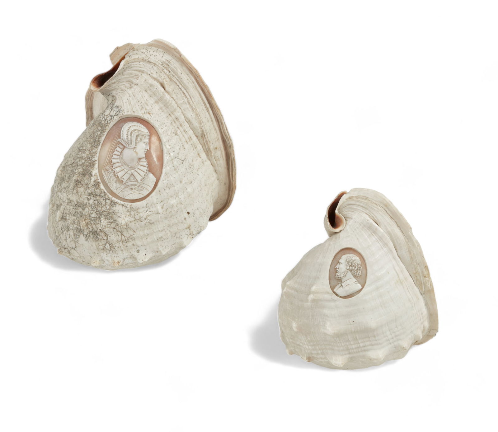 Two Italian cameo carved conch shells, mid 19th century (1 of 11)
