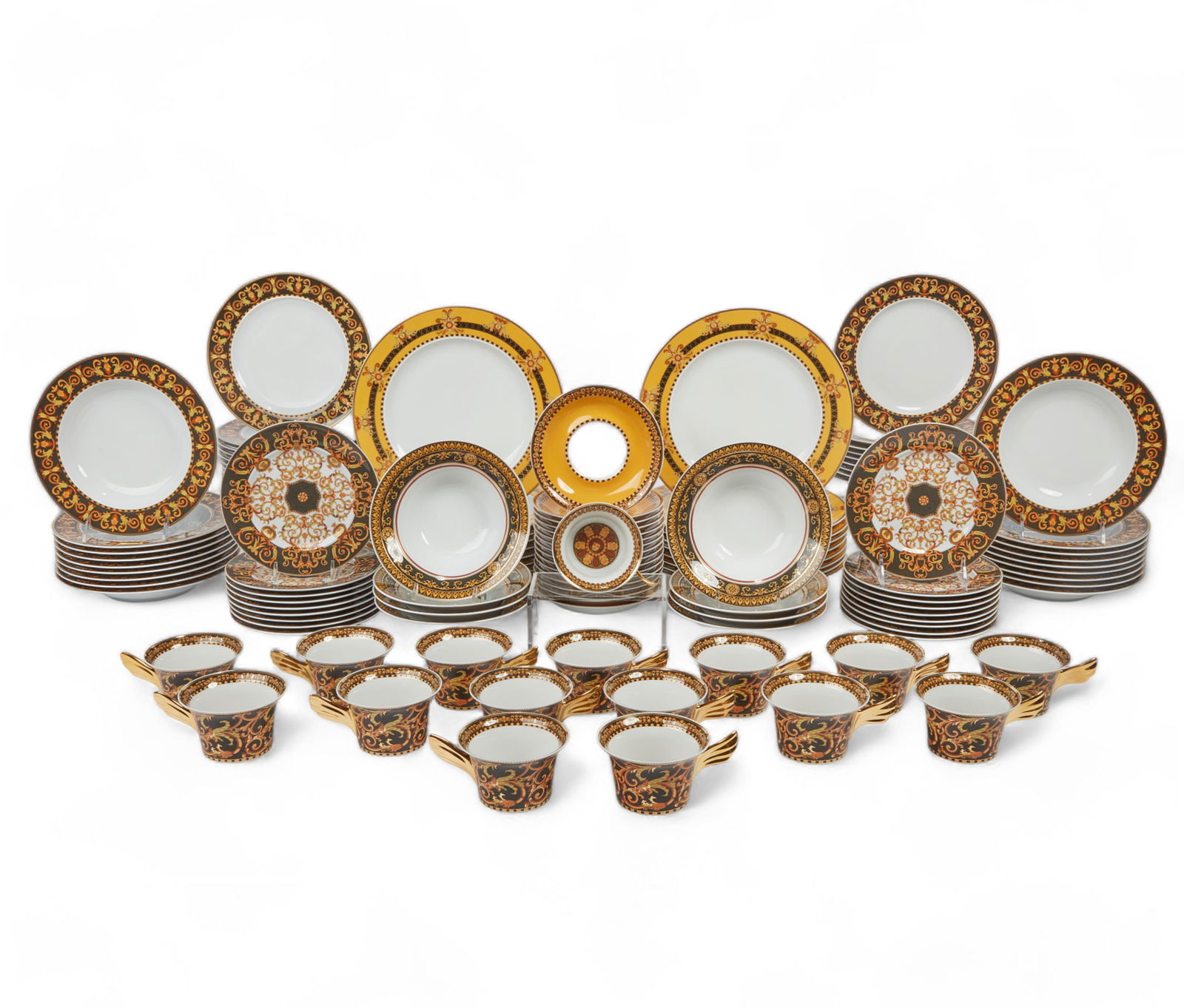 A Versace for Rosenthal porcelain part dinner service in the Barocca pattern, modern (1 of 9)