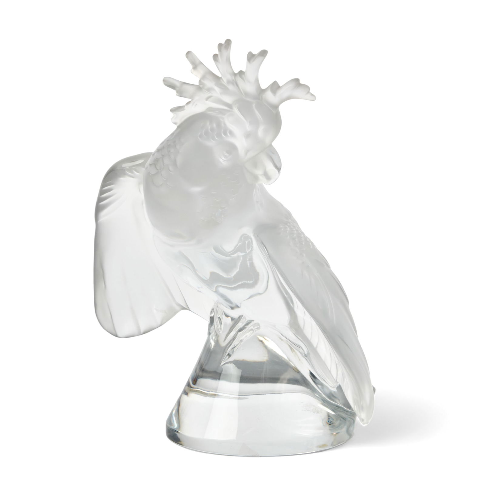 A Lalique frosted and clear crystal model of a cockatoo: Ara, modern (1 of 5)