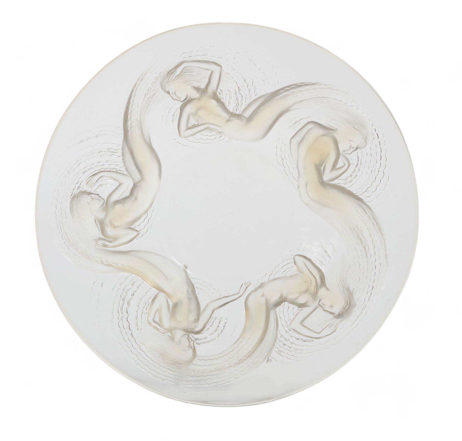 A R. Lalique opalescent glass bowl: Calypso, circa 1930 (1 of 4)
