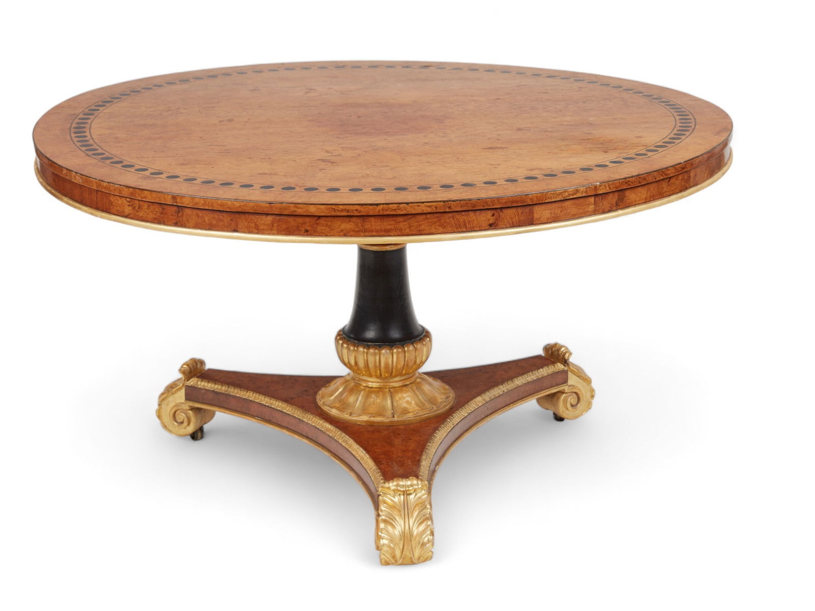 A Regency burr elm center table (1 of 5)