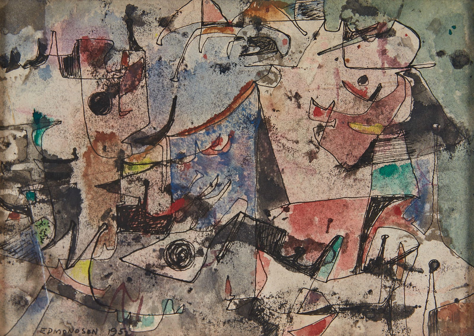 Leonard Edmondson, Untitled Abstract, 1952 (1 of 5)