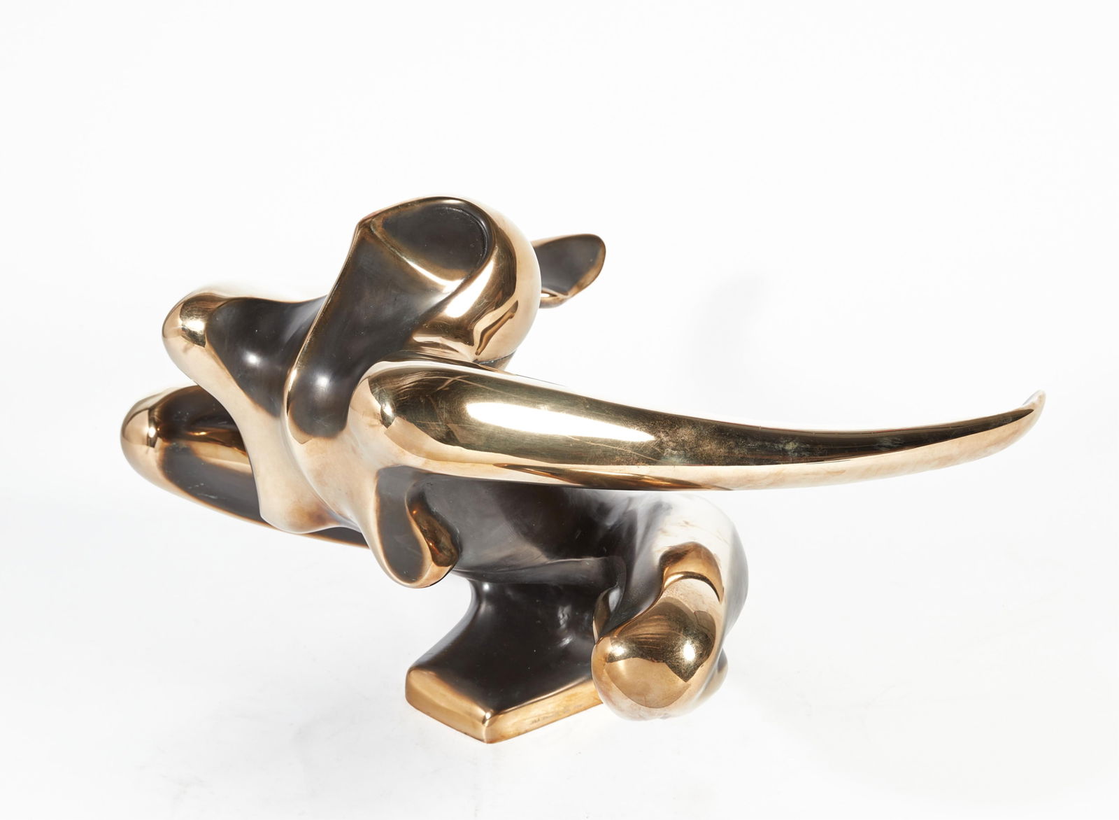 Bob Bennett, Morning Sun, 1981, bronze: Bob Bennett(American, b. 1928)Morning Sun, 1981polished and patinated bronzesigned Bob Bennett, numbered 25/100 and dated15 1/2 x 20 1/2 x 22 1/2in (39 x 52 x 57cm)