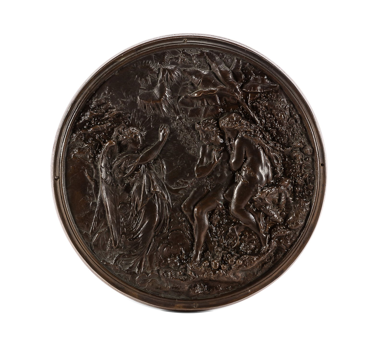 A Continental relief decorated bronze plaque (1 of 6)