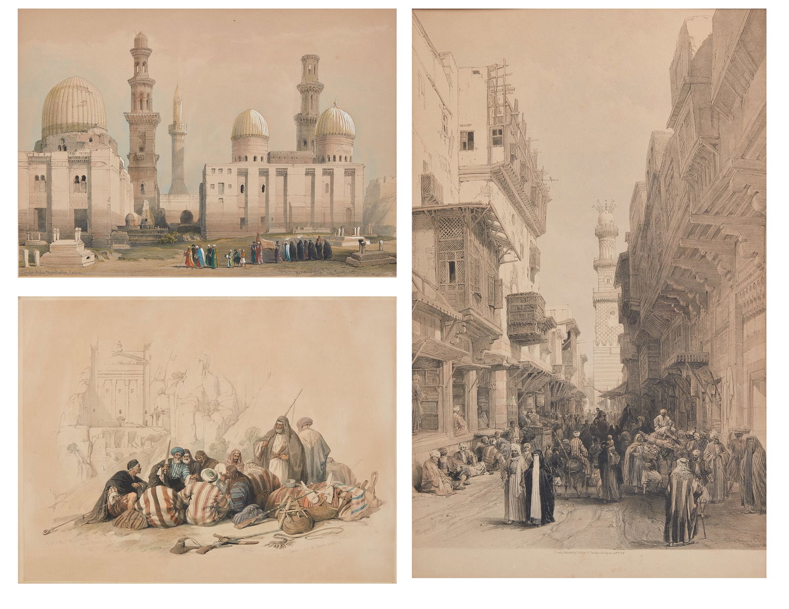 David Roberts, Three David Roberts lithographs (1 of 10)