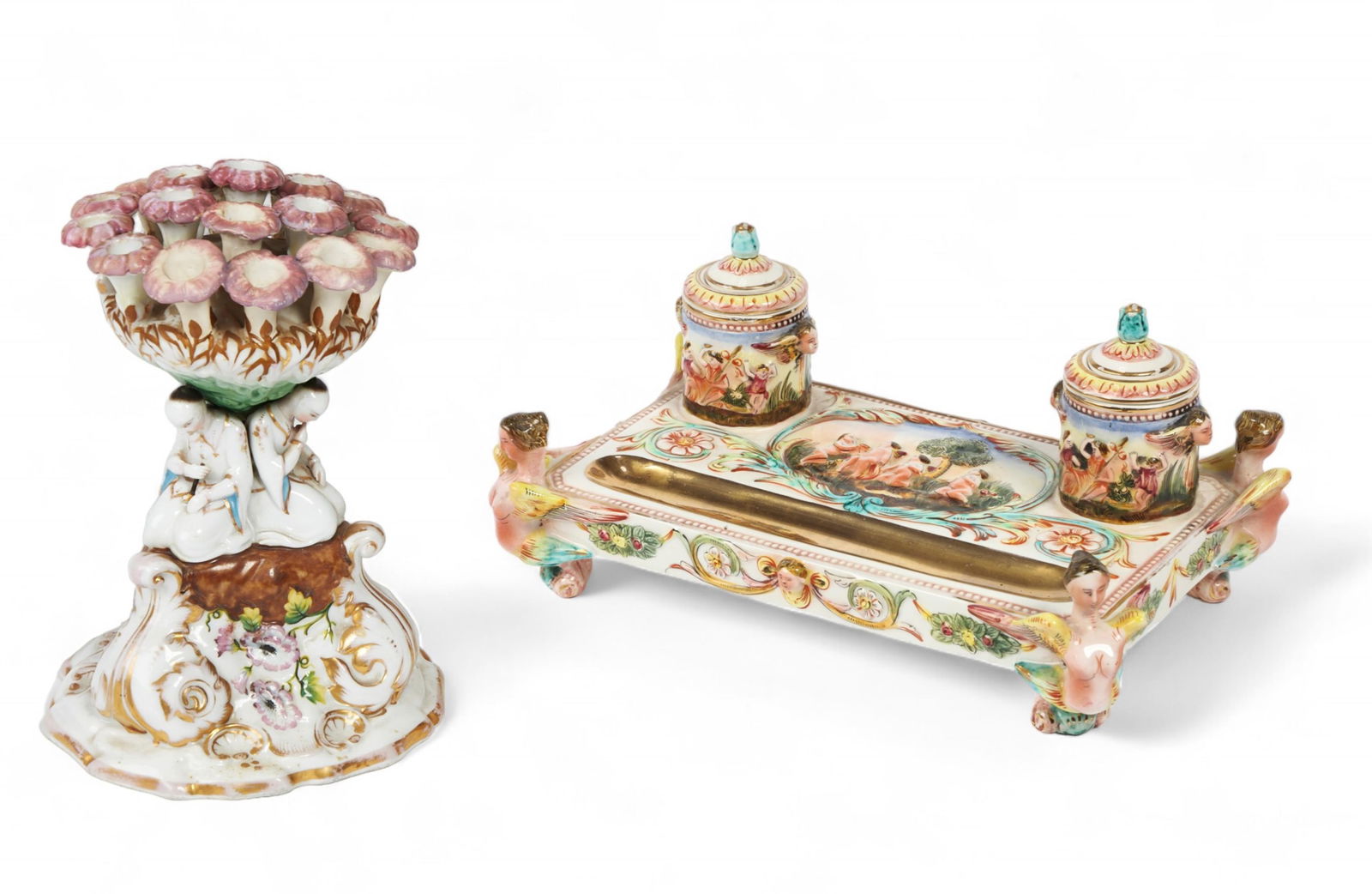 Two Continental porcelain table articles (1 of 8)