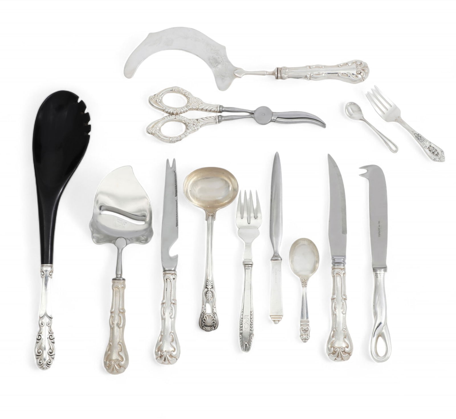 A group of silver and silver mounted flatware (1 of 4)